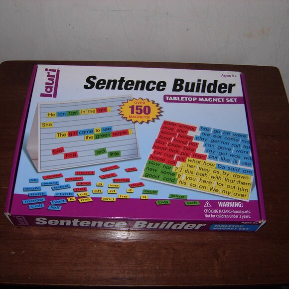 Sentence Builder Table Top Magnet Set HOMESCHOOL Lauri Reading Spelling - Picture 1 of 3